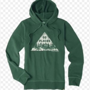 Life Is Good Go Places Dark Green Pullover Hoodie